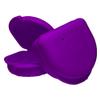 2 Pack of Retainer Cases (Available in Various Color Options); for Retainers, Dentures, Mouth Guards, and other Accessories. With Vent Holes and Write-on I.D. Area, Secure Snap Closure (Purple) view 1