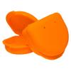 2 Pack of Retainer Cases (Available in Various Color Options); for Retainers, Dentures, Mouth Guards, and other Accessories. With Vent Holes and Write-on I.D. Area, Secure Snap Closure (Orange) view 1
