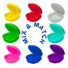 2 Pack of Retainer Cases (Available in Various Color Options); for Retainers, Dentures, Mouth Guards, and other Accessories. With Vent Holes and Write-on I.D. Area, Secure Snap Closure (Orange) view 2