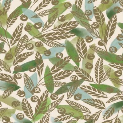 The Gift Wrap Co. Winter Flora White Kraft Wrapping Paper (76-4520)