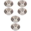 ULTECHNOVO 6 pcs medicine bowl cup, Small Sauce Cups, Stainless Steel Sauce Dishes Mini Individual Saucers Bowl Round Seasoning Dishes Sushi Dipping Bowl Appetizer Plates, Sliver view 1