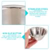 ULTECHNOVO 6 pcs medicine bowl cup, Small Sauce Cups, Stainless Steel Sauce Dishes Mini Individual Saucers Bowl Round Seasoning Dishes Sushi Dipping Bowl Appetizer Plates, Sliver view 3