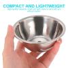 ULTECHNOVO 6 pcs medicine bowl cup, Small Sauce Cups, Stainless Steel Sauce Dishes Mini Individual Saucers Bowl Round Seasoning Dishes Sushi Dipping Bowl Appetizer Plates, Sliver view 4