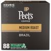 Peet's Coffee, Medium Roast Keurig K-Cup Pods, 100% Arabica Coffee - Single Origin Brazil 88 Count (4 Boxes of 22 Pods) view 1