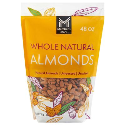 Berkley and Jensen 2 Set - Member Mark Natural Whole Almonds, 3 Pound