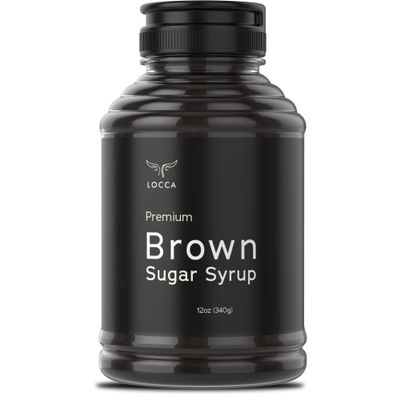 Brown Sugar Syrup | Boba Black Sugar Syrup | for Coffee Boba Tea Kit Simple Bubble Tea by Locca 12 Oz (Pack of 1)