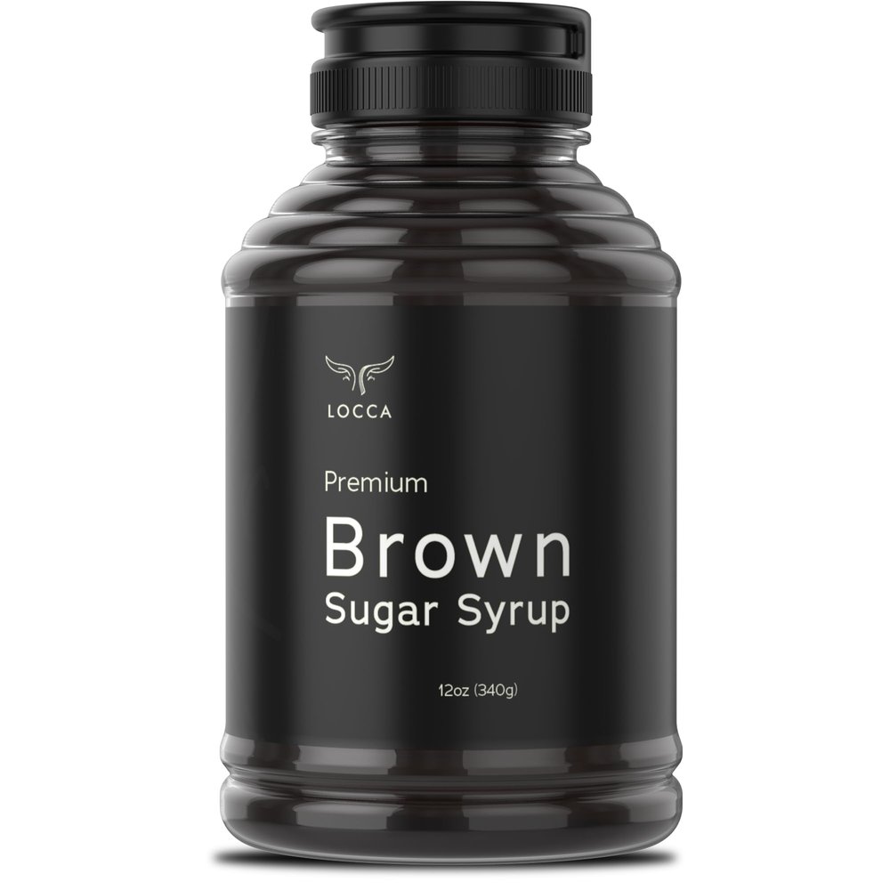 Brown Sugar Syrup | Boba Black Sugar Syrup | for Coffee Boba Tea Kit Simple Bubble Tea by Locca 12 Oz (Pack of 1)