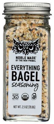 Noble Made By The New Primal Organic Everything Bagel Seasoning, USDA Certified Organic, Gluten Free & Non-GMO, 2.5 Ounce (Pack of 6)