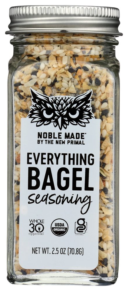 Noble Made By The New Primal Organic Everything Bagel Seasoning, USDA Certified Organic, Gluten Free & Non-GMO, 2.5 Ounce (Pack of 6)