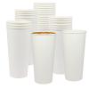 Belinlen 100 Pack Disposable Paper Coffee Cups 23.3oz(700ml), White Paper Hot Coffee Cups, Hot/Cold Beverage Drinking Cups for Party, Picnic, Travel or Other Events view 1