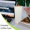 Belinlen 100 Pack Disposable Paper Coffee Cups 23.3oz(700ml), White Paper Hot Coffee Cups, Hot/Cold Beverage Drinking Cups for Party, Picnic, Travel or Other Events view 2