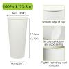 Belinlen 100 Pack Disposable Paper Coffee Cups 23.3oz(700ml), White Paper Hot Coffee Cups, Hot/Cold Beverage Drinking Cups for Party, Picnic, Travel or Other Events view 4