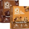 IQBAR Brain and Body Keto Protein Bars - Chocolate Sea Salt and Peanut Butter Chip - 12 Count Energy Bars - Low Carb Protein Bars - High Fiber Vegan Bars Low Sugar Meal Replacement Bars view 1