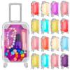 Juexica 18 Pcs Mini Suitcase Party Favor Gift Box Plastic Mini Suitcase Empty Candy Box False Eyelashes Packaging Trolley Tiny Trunk Miniature for Travel Theme Parties and Celebration view 1