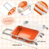 Juexica 18 Pcs Mini Suitcase Party Favor Gift Box Plastic Mini Suitcase Empty Candy Box False Eyelashes Packaging Trolley Tiny Trunk Miniature for Travel Theme Parties and Celebration view 2
