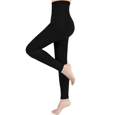 15-20 mmHg Compression Stockings for Women & Men, Footless Compression Pantyhose, Compression Leggings Support Hose for Varicose Veins, Swelling, Doctor, Teacher (Black, M)