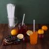 [Individually Wrapped] ANGLED TIPS 100 Pcs Clear Disposable Jumbo Smoothie Straws, Wide Plastic Milkshakes Drinking Straws, BPA FREE (9.45" long and 0.43" Diameter) view 4
