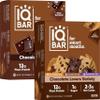 IQBAR Brain and Body Keto Protein Bars - Chocolate Lovers Variety and Chocolate Sea Salt - 12 Count Energy Bars - Low Carb Protein Bars - High Fiber Vegan Bars Low Sugar Meal Replacement Bars view 1
