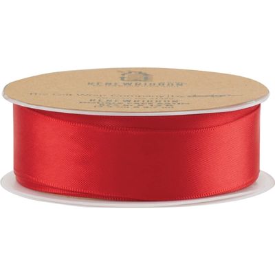 The Gift Wrap Co. RENEWRIBBON Red Double Faced Satin Ribbon (19117-03)