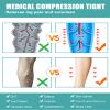 15-20 mmHg Compression Stockings for Women & Men, Footless Compression Pantyhose, Compression Leggings Support Hose for Varicose Veins, Swelling, Doctor, Teacher (Beige, S) view 4