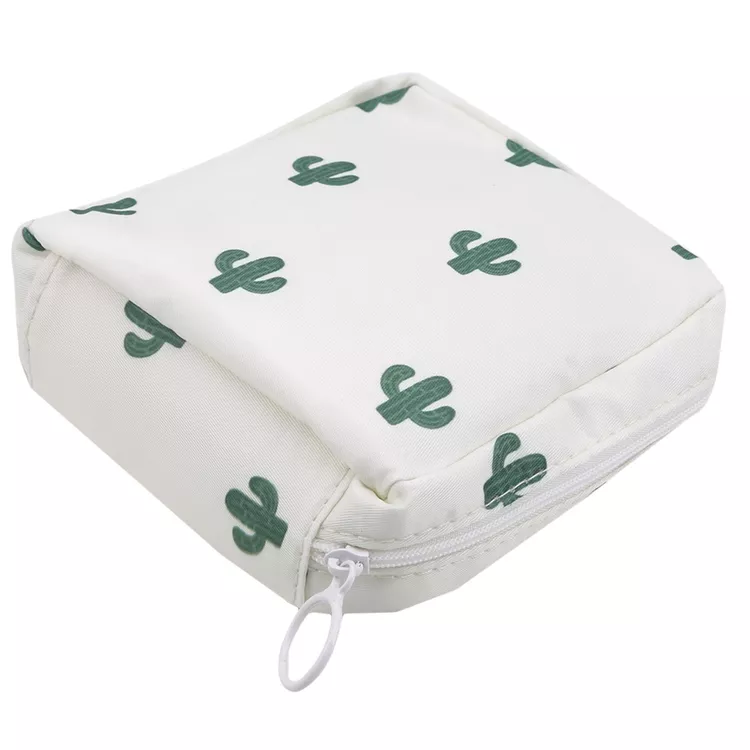 XUEQI Sanitary Napkin Storage Bag, Nylon Portable Sanitary Pads Pouch for Teen Girls Women Ladies