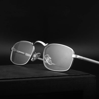 LKP Men Eyeglasses Blue Light Blocking Computer Readers Metal Reading Glasses Silver Classic For Men Women +1.50 Presbyopic(+1.50)