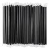 [Individually Wrapped] ANGLED TIPS 100 Pcs Black Disposable Jumbo Smoothie Straws, Wide Plastic Milkshakes Drinking Straws, BPA FREE (9.45" long and 0.43" Diameter) view 1