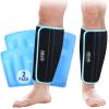 REVIX XL Shin Splint Ice Packs for Injuries Reusable and Gel Ice Wraps with Cold Compression for Knee Injury view 2