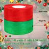 DECYOOL 2 Rolls 100 Yards Christmas Ribbons Organza Holiday Festival Ribbons 1.6" Wide for Gift Wrapping Decoration, Red & Green view 2