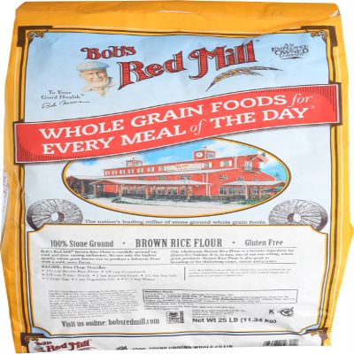 Bobs Red Mill Flour Rice Brown 25 LB (Pack of 1)