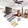 EVTSCAN 9Pcs Microfiber Duster Kit with Extendable Pole, for Ceiling Fans, Blinds or Furniture, Feather Duster for House Cleaning or Car Surfaces Dust Free view 2