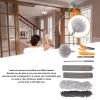 EVTSCAN 9Pcs Microfiber Duster Kit with Extendable Pole, for Ceiling Fans, Blinds or Furniture, Feather Duster for House Cleaning or Car Surfaces Dust Free view 3