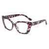 willochra 2pcs Bifocals Reading Glasses Magnifier For Women Blue Light Blocking Glasses Square Frame Look Near Far Presbyopic (2pcs-black&flower, 2.25, multiplier_x) view 3