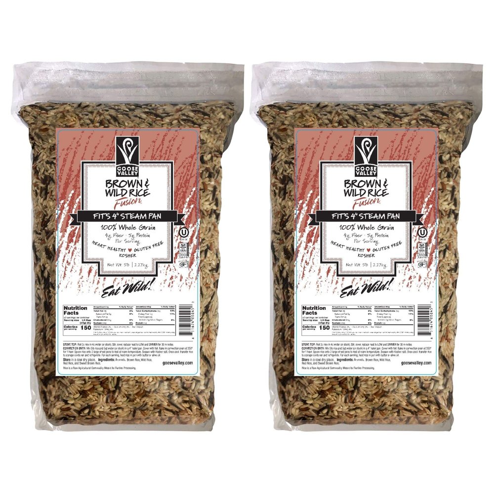 2 set Goose Valley Brown & Wild Rice Fusion, 5 lb, 2.27 kg (Pack of 1)