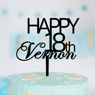 Baby Wild One Birthday Cake Topper Black Acrylic Birthday Party Decorations Happy Birthday Topper Women Men Custom Happy Birthday Decoration Topper Happy Birthday Gift to Children or Adults