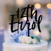12th Cake Toppers Custom Cake Topper for Anniversary Birthday Decor Black Acrylic Happy Birthday Party Decorations Cake Topper Happy Birthday to Men Women Boys Girls Cake Toppers view 1
