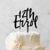 12th Cake Toppers Custom Cake Topper for Anniversary Birthday Decor Black Acrylic Happy Birthday Party Decorations Cake Topper Happy Birthday to Men Women Boys Girls Cake Toppers view 2