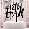 12th Cake Toppers Custom Cake Topper for Anniversary Birthday Decor Black Acrylic Happy Birthday Party Decorations Cake Topper Happy Birthday to Men Women Boys Girls Cake Toppers view 4