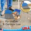Angle Broom, Indoor, 13" W, Large Style - Made w/Recycled Soda Bottle Bristles & High Gloss Resin Coated Steel 4-Piece Handle, by LOLA, 1 Pack view 2