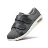 AngryMonkey Women's Diabetic Wide Width Shoes, Casual Adjustable Strap Lightweight Non-Slip Orthopedic Walking Shoe for Elderly Hammertoe Arthritis Bunions Swollen Feet (8,Grey) view 1