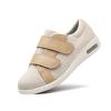 AngryMonkey Women's Diabetic Wide Width Shoes, Casual Adjustable Strap Lightweight Non-Slip Orthopedic Walking Shoe for Elderly Hammertoe Arthritis Bunions Swollen Feet (8.5,Beige) view 1