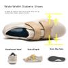 AngryMonkey Women's Diabetic Wide Width Shoes, Casual Adjustable Strap Lightweight Non-Slip Orthopedic Walking Shoe for Elderly Hammertoe Arthritis Bunions Swollen Feet (8.5,Beige) view 3