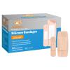 Painless Removal Silicone Bandages for Elderly Sensitive Skin - 40 Counts 0.75''x3'' Medium and 15 Counts 1.63''x4'' Extra Large Bandages by G+ GUIGABUL - Hypoallergenic - Latex Free view 1
