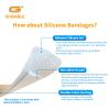 Painless Removal Silicone Bandages for Elderly Sensitive Skin - 40 Counts 0.75''x3'' Medium and 15 Counts 1.63''x4'' Extra Large Bandages by G+ GUIGABUL - Hypoallergenic - Latex Free view 2