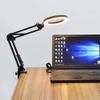 Feilx 5X Magnifying Glass with Light,3 Color Modes Stepless Dimmable, Hands Free LED Lighted Magnifier with Light and Stand for Reading Crafts Repair view 2