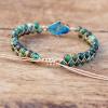 4mm Beads Handmade Women Men Fatima Hands Charm Bracelets African Japser String Braided Bracelets Yoga Friendship Bracelet view 3