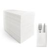 SUZZYVINE Disposable Dinner Napkins with Built-in Flatware Pocket, Cloth Like Party Napkins For Wedding Party Linen Feel Napkin,Elegant Durable Big 50 Count 16" x 16" view 1