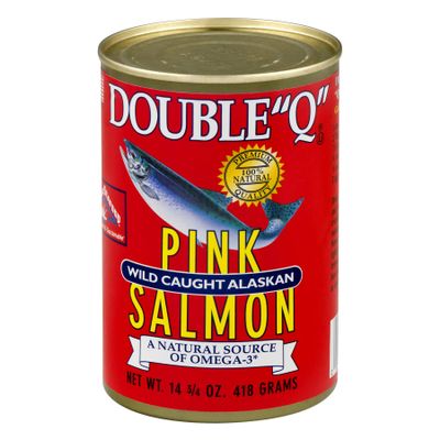 3 Set of 6 - Double Q Wild Caught Alaskan Pink Salmon, 14.75 oz Can