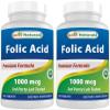 Best Naturals Folic Acid 1000 mcg (Vitamin B9), 240 Tablets (1000 mcg (Pack of 2)) view 1