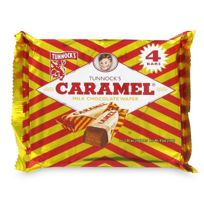 Tunnocks Caramel Wafers (2 Pack of 12 Bars Package)